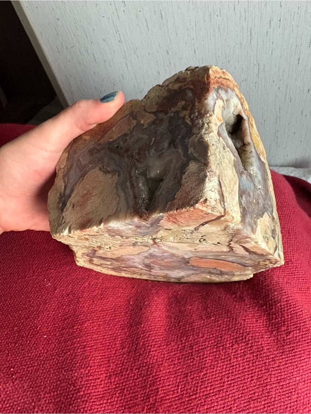Thunderegg huge gemstone natural crystal madras Oregon thunder egg large decor